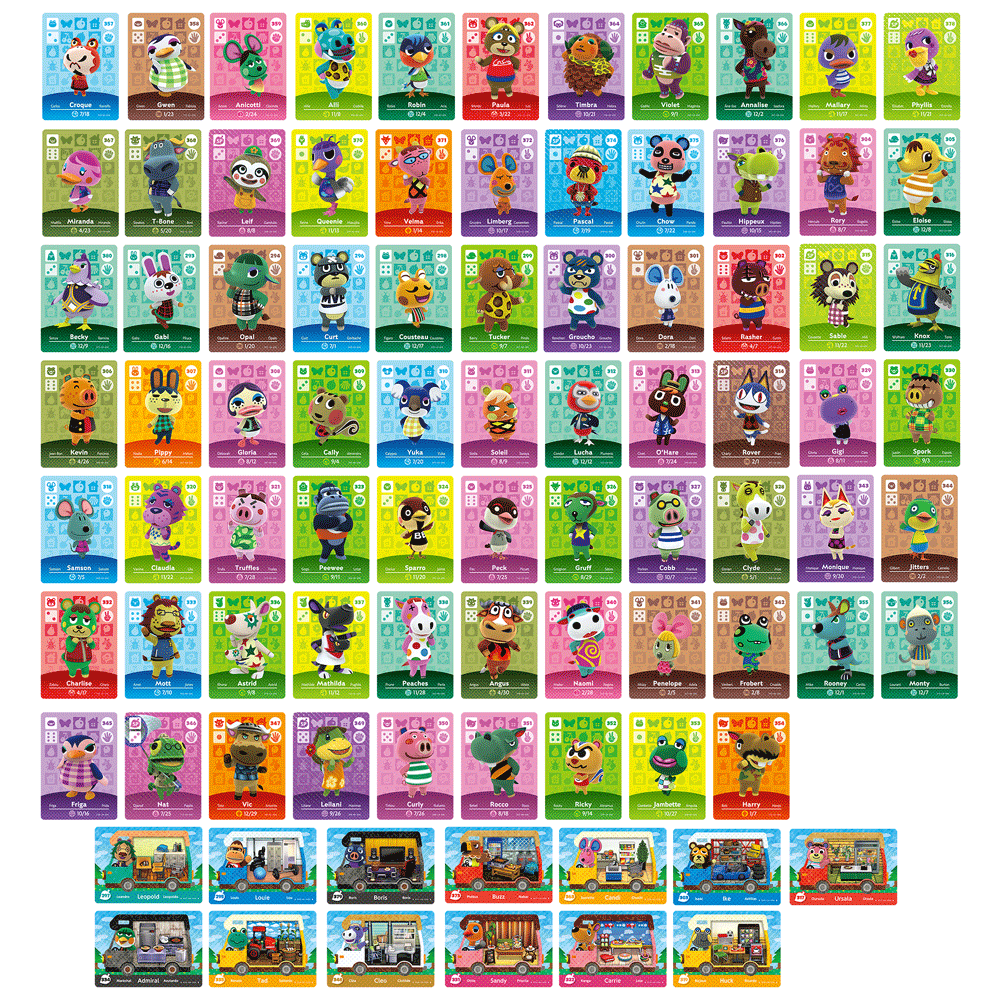 Animal Crossing 2024 Series 5 Amiibo Cards Set